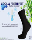 Made in Portugal Bamboo Socks EU 35-46 Crew Socks Anti Odor Soft and Breathable Black White color